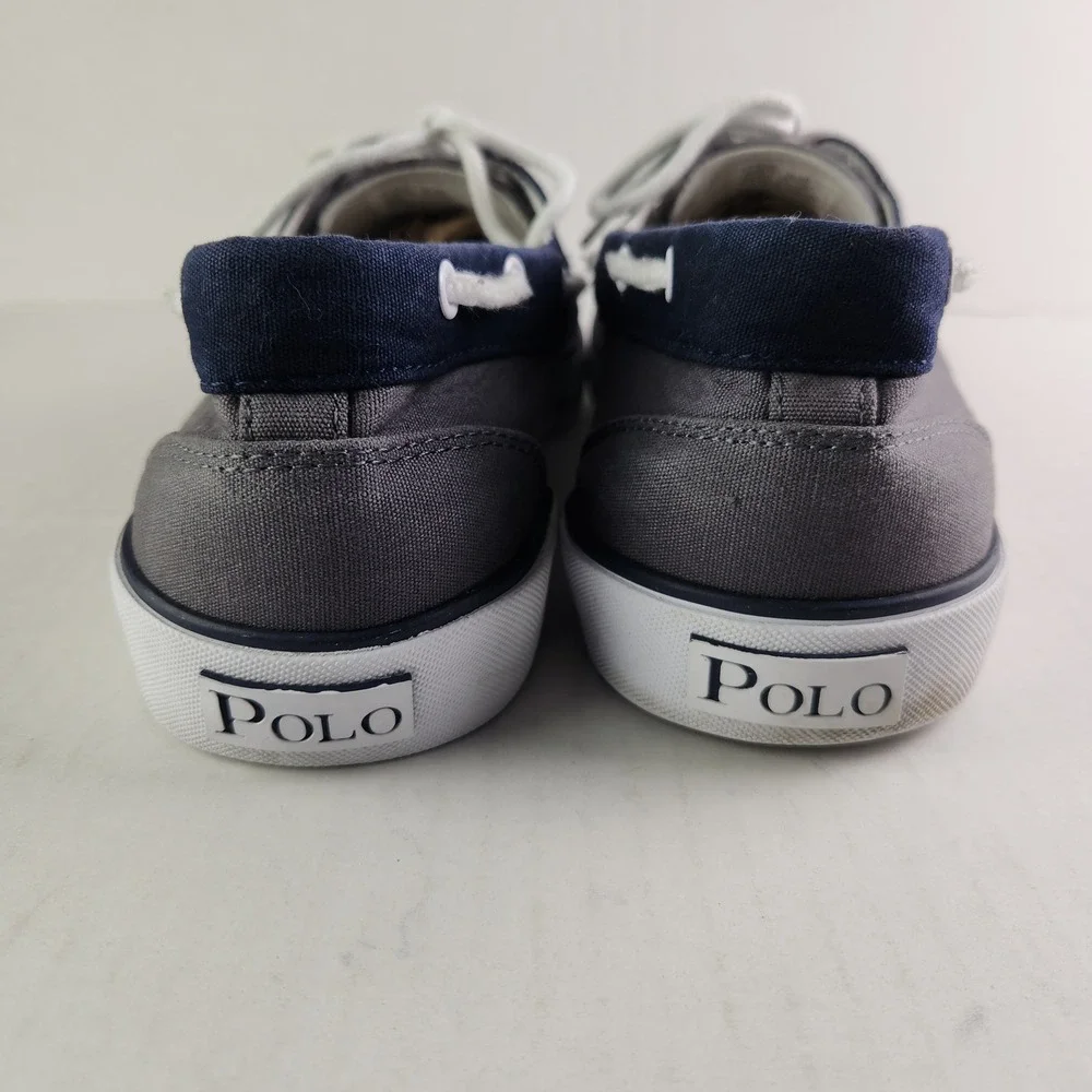 Polo Ralph Lauren Franz Sneakers Mens 11.5D Gray Canvas Canvas Lace Up Low Top‎